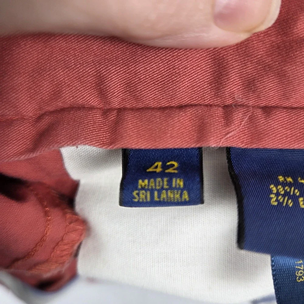 Polo Ralph Lauren Cotton Chino‎ Shorts Mens 42x8 Pink Salmon Preppy